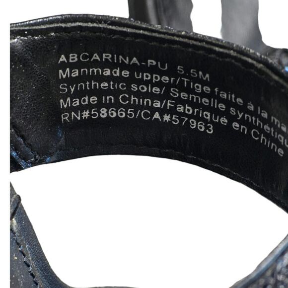 Abound NWOB Carina Block Triangle heels‎ Size 5.5 Black Sparkle - Picture 3 of 6